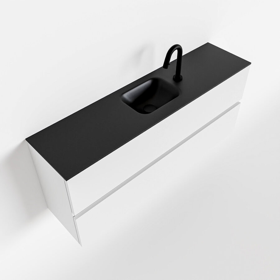 MONDIAZ ADA 120cm toiletmeubel talc. LEX wastafel urban positie midden. Met 1 kraangat - Afbeelding 4
