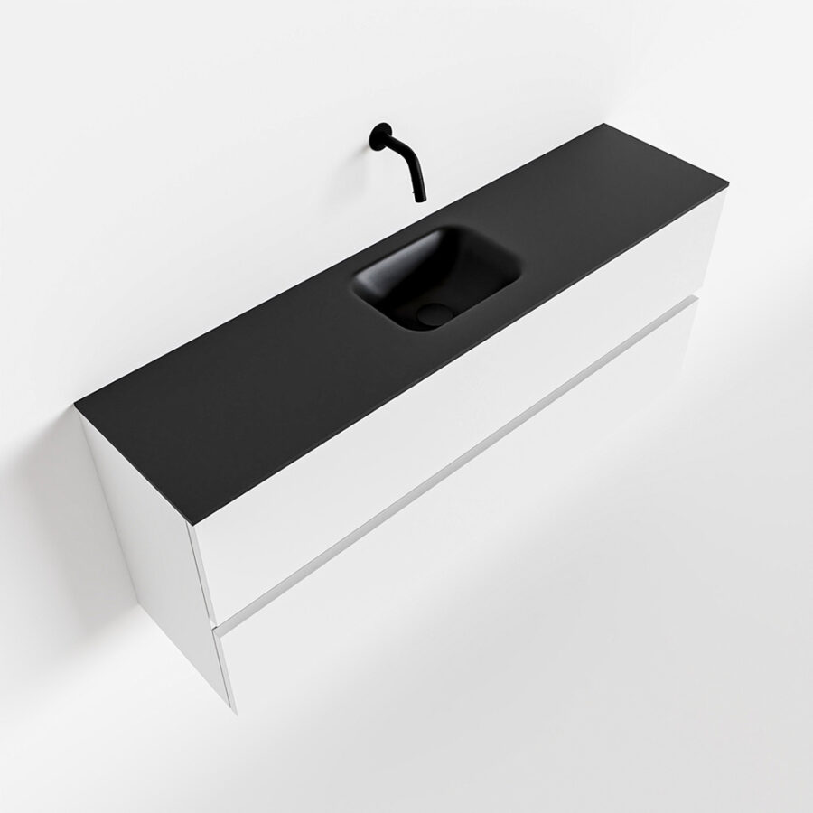 MONDIAZ ADA 120cm toiletmeubel talc. LEX wastafel urban positie midden. Zonder kraangat - Afbeelding 4