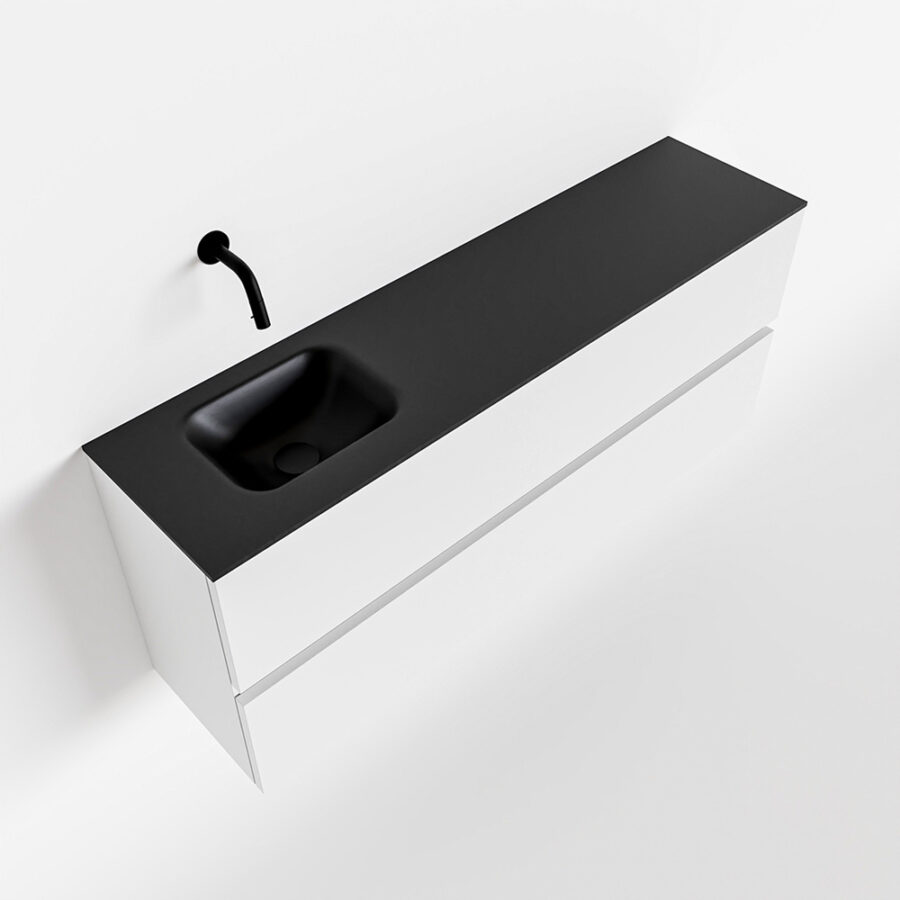 MONDIAZ ADA 120cm toiletmeubel talc. LEX wastafel urban positie links. Zonder kraangat - Afbeelding 4