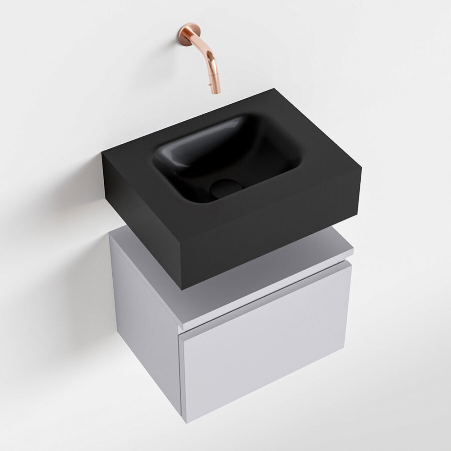MONDIAZ ANDOR 40cm toiletmeubel cale. LEX 40cm wastafel urban positie midden. Zonder kraangat - Afbeelding 4