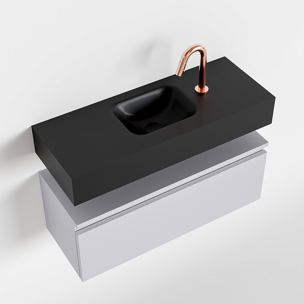 MONDIAZ ANDOR 80cm toiletmeubel cale. LEX 80cm wastafel urban positie midden. Met 1 kraangat - Afbeelding 4