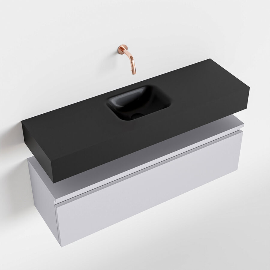 MONDIAZ ANDOR 100cm toiletmeubel cale. LEX 100cm wastafel urban positie midden. Zonder kraangat - Afbeelding 4