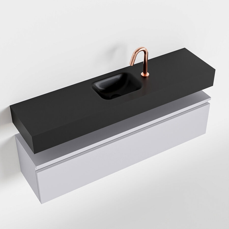 MONDIAZ ANDOR 120cm toiletmeubel cale. LEX 120cm wastafel urban positie midden. Met 1 kraangat - Afbeelding 4