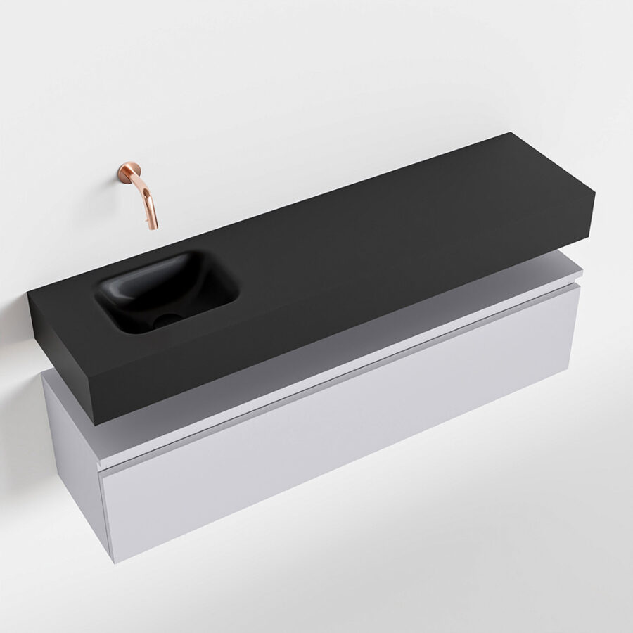 MONDIAZ ANDOR 120cm toiletmeubel cale. LEX 120cm wastafel urban positie links. Zonder kraangat - Afbeelding 4