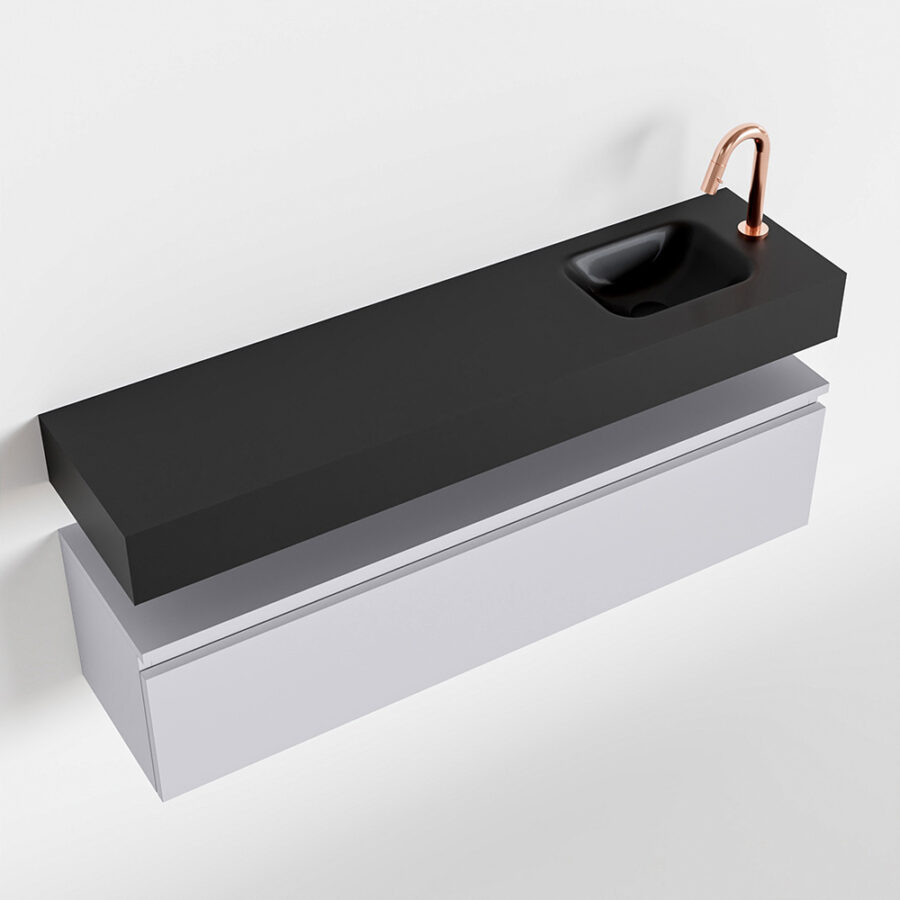 MONDIAZ ANDOR 120cm toiletmeubel cale. LEX 120cm wastafel urban positie rechts. Met 1 kraangat - Afbeelding 4