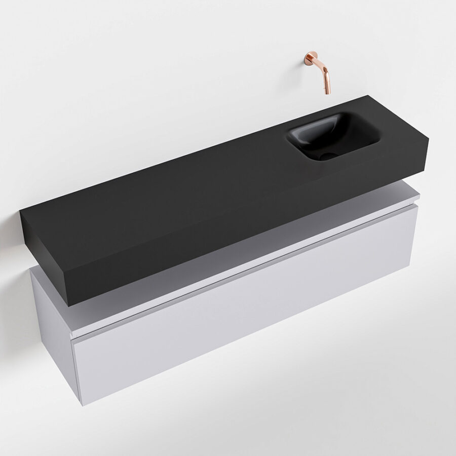 MONDIAZ ANDOR 120cm toiletmeubel cale. LEX 120cm wastafel urban positie rechts. Zonder kraangat - Afbeelding 4