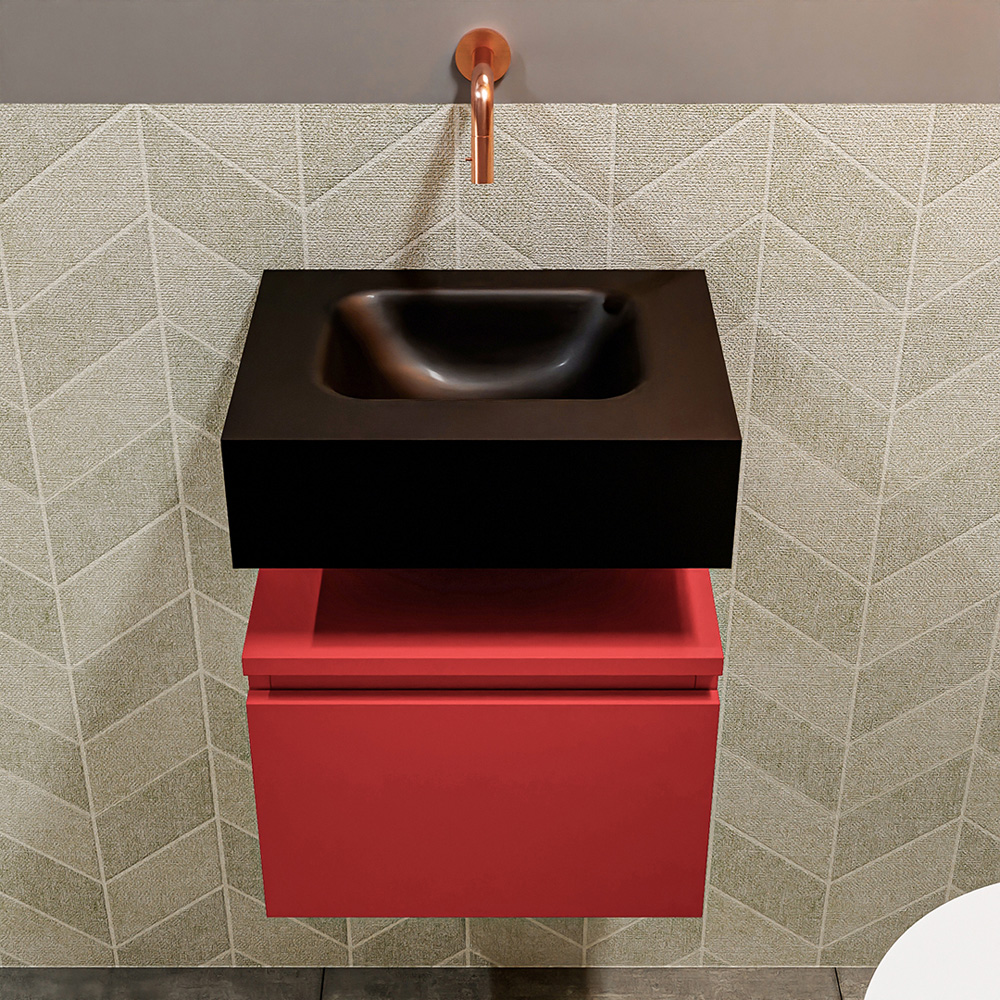 MONDIAZ ANDOR 40cm toiletmeubel fire. LEX 40cm wastafel urban positie midden. Zonder kraangat - Afbeelding 3