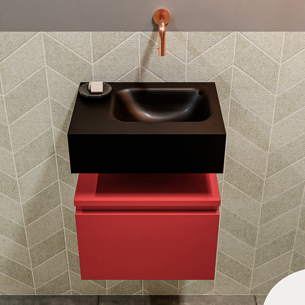 MONDIAZ ANDOR 40cm toiletmeubel fire. LEX 40cm wastafel urban positie rechts. Zonder kraangat - Afbeelding 3