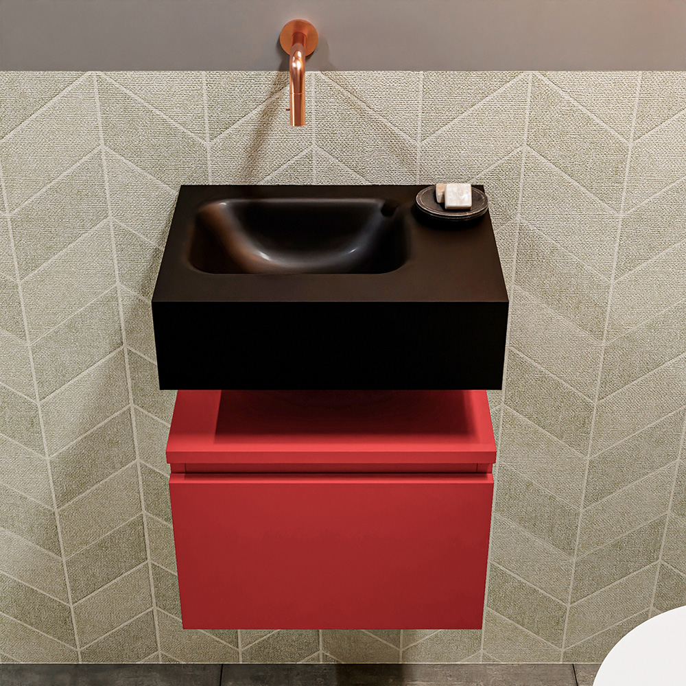 MONDIAZ ANDOR 40cm toiletmeubel fire. LEX 40cm wastafel urban positie links. Zonder kraangat - Afbeelding 3