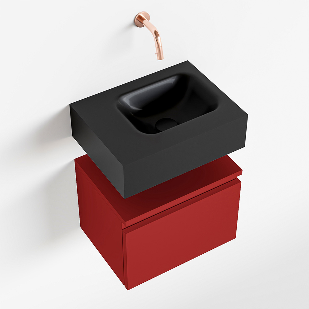 MONDIAZ ANDOR 40cm toiletmeubel fire. LEX 40cm wastafel urban positie rechts. Zonder kraangat - Afbeelding 4