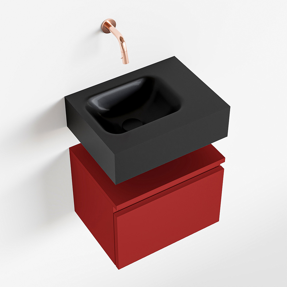 MONDIAZ ANDOR 40cm toiletmeubel fire. LEX 40cm wastafel urban positie links. Zonder kraangat - Afbeelding 4