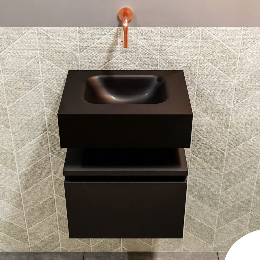 MONDIAZ ANDOR 40cm toiletmeubel urban. LEX 40cm wastafel urban positie midden. Zonder kraangat - Afbeelding 3