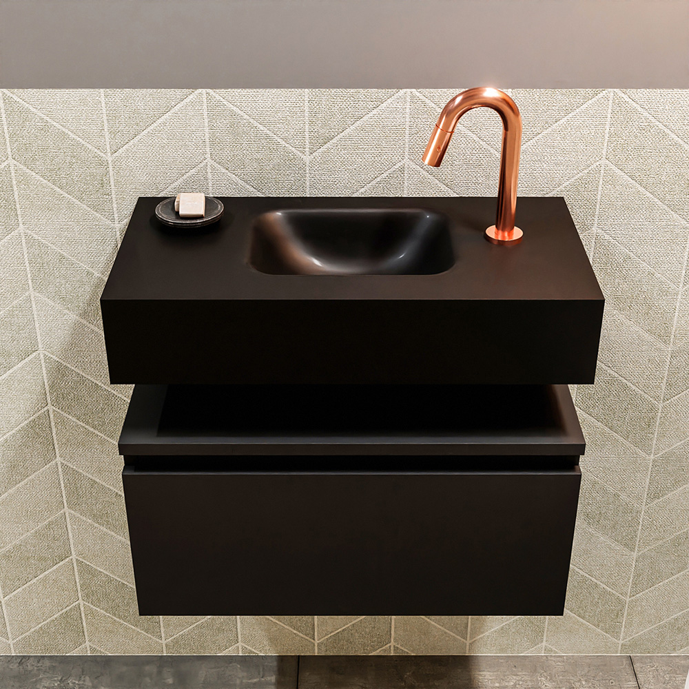 MONDIAZ ANDOR 60cm toiletmeubel urban. LEX 60cm wastafel urban positie midden. Met 1 kraangat - Afbeelding 3