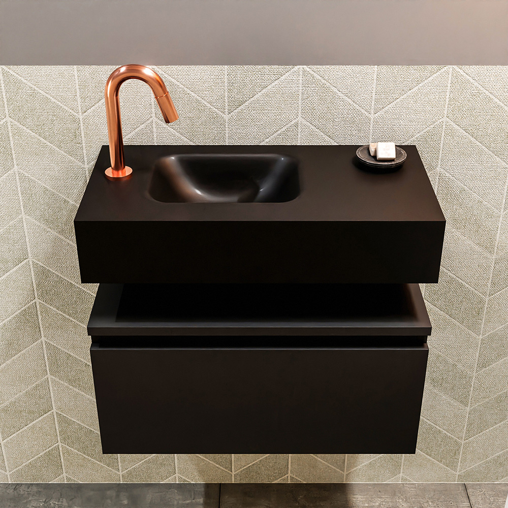 MONDIAZ ANDOR 60cm toiletmeubel urban. LEX 60cm wastafel urban positie links. Met 1 kraangat - Afbeelding 3