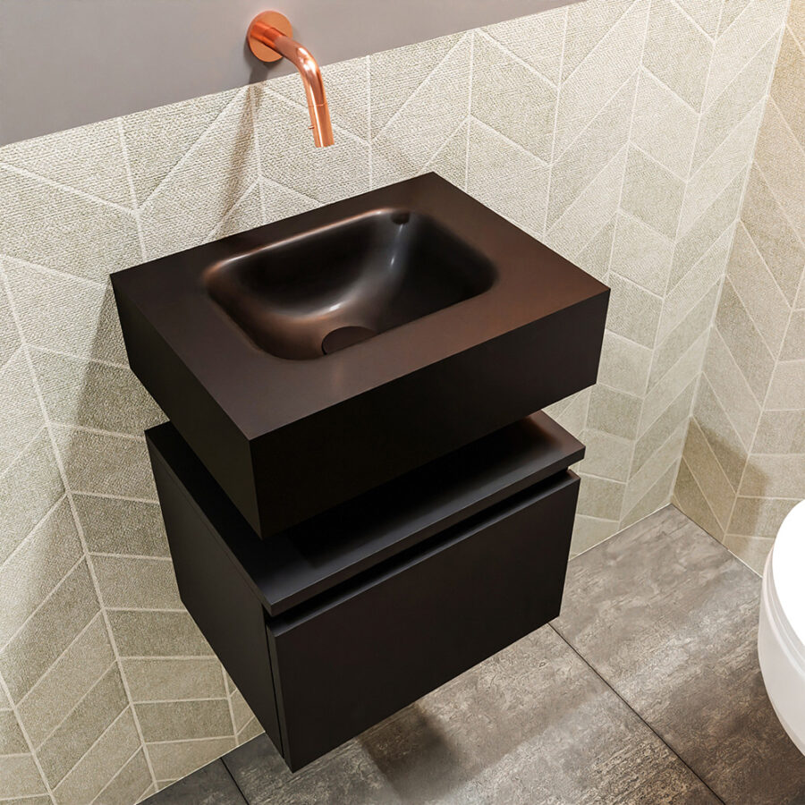 MONDIAZ ANDOR 40cm toiletmeubel urban. LEX 40cm wastafel urban positie midden. Zonder kraangat - Afbeelding 2