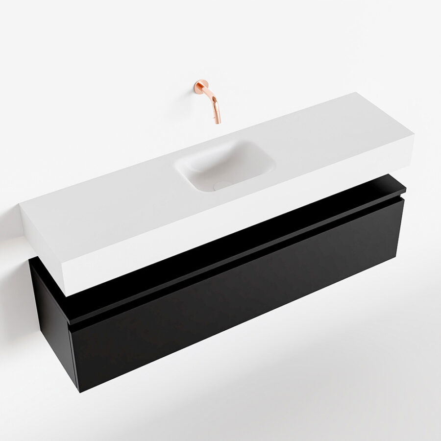 MONDIAZ ANDOR 120cm toiletmeubel urban. LEX 120cm wastafel talc positie midden. Zonder kraangat - Afbeelding 4