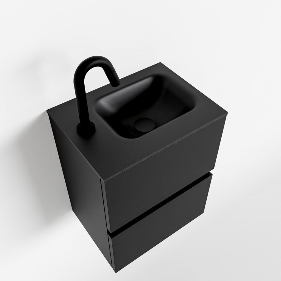 MONDIAZ ADA 40cm toiletmeubel urban. LEX wastafel urban positie links. Met 1 kraangat - Afbeelding 4