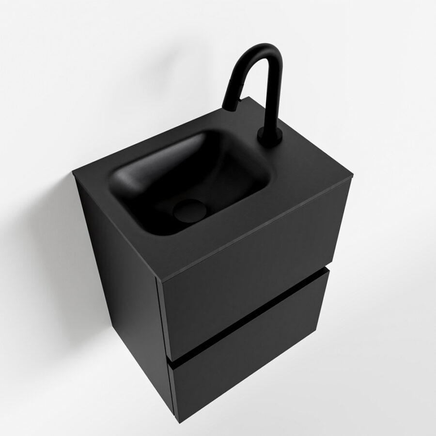 MONDIAZ ADA 40cm toiletmeubel urban. LEX wastafel urban positie rechts. Met 1 kraangat - Afbeelding 4