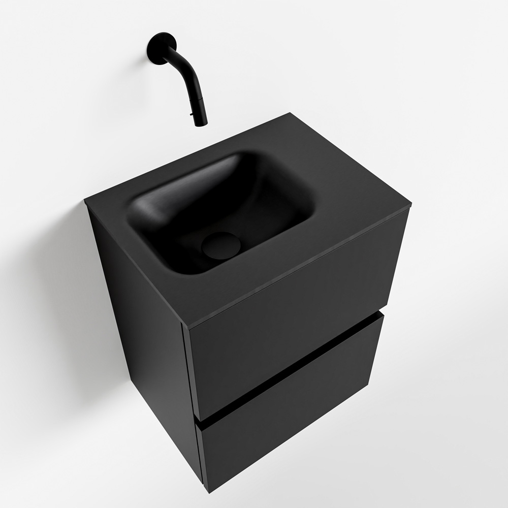 MONDIAZ ADA 40cm toiletmeubel urban. LEX wastafel urban positie rechts. Zonder kraangat - Afbeelding 4