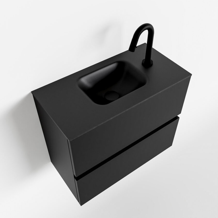 MONDIAZ ADA 60cm toiletmeubel urban. LEX wastafel urban positie midden. Met 1 kraangat - Afbeelding 4