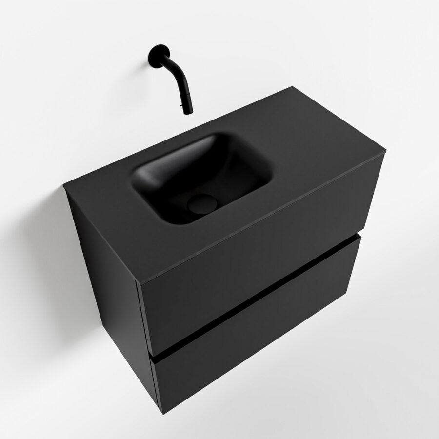 MONDIAZ ADA 60cm toiletmeubel urban. LEX wastafel urban positie links. Zonder kraangat - Afbeelding 4