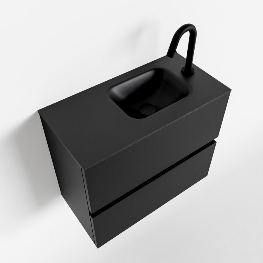 MONDIAZ ADA 60cm toiletmeubel urban. LEX wastafel urban positie rechts. Met 1 kraangat - Afbeelding 4