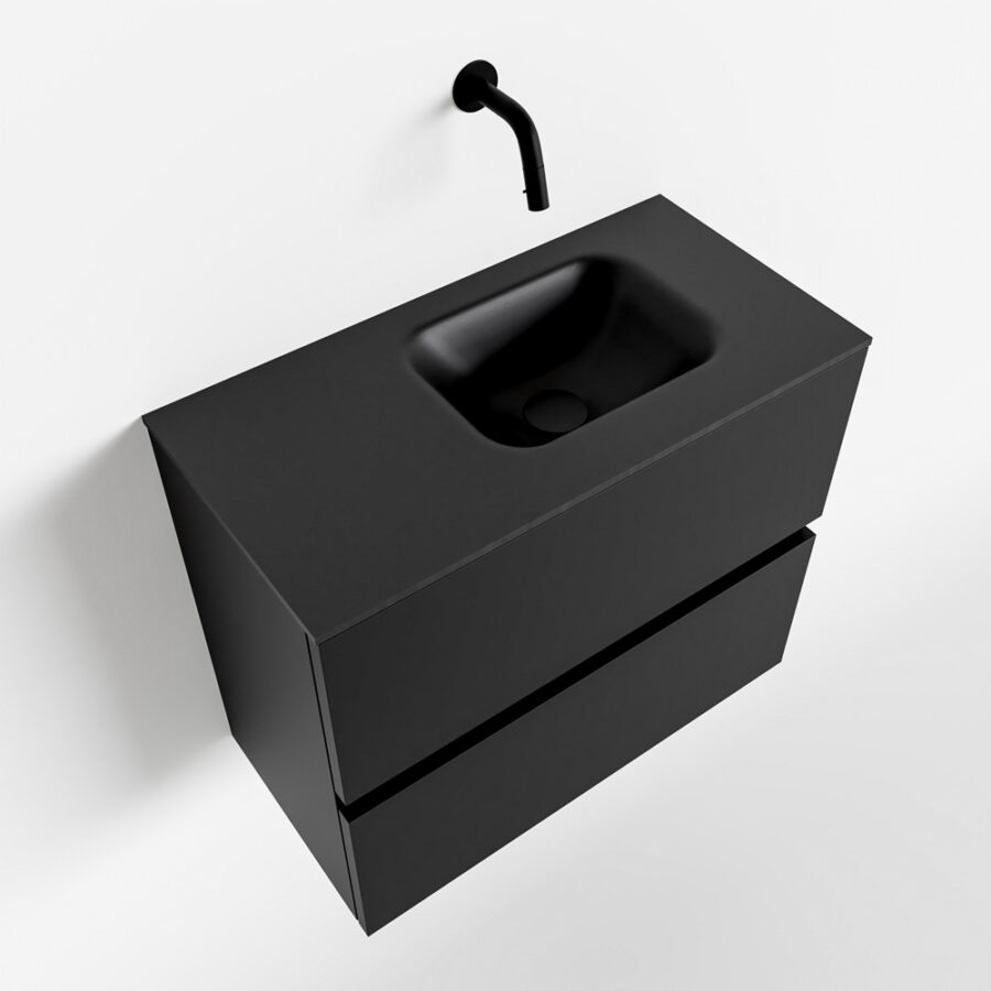 MONDIAZ ADA 60cm toiletmeubel urban. LEX wastafel urban positie rechts. Zonder kraangat - Afbeelding 4