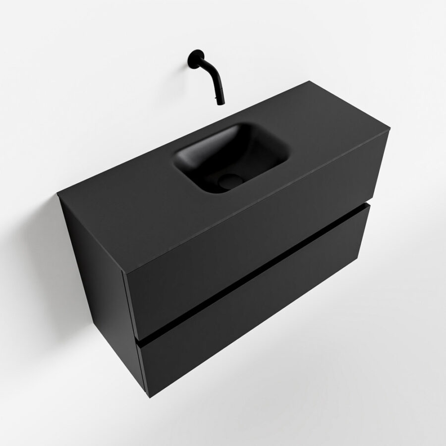 MONDIAZ ADA 80cm toiletmeubel urban. LEX wastafel urban positie midden. Zonder kraangat - Afbeelding 4