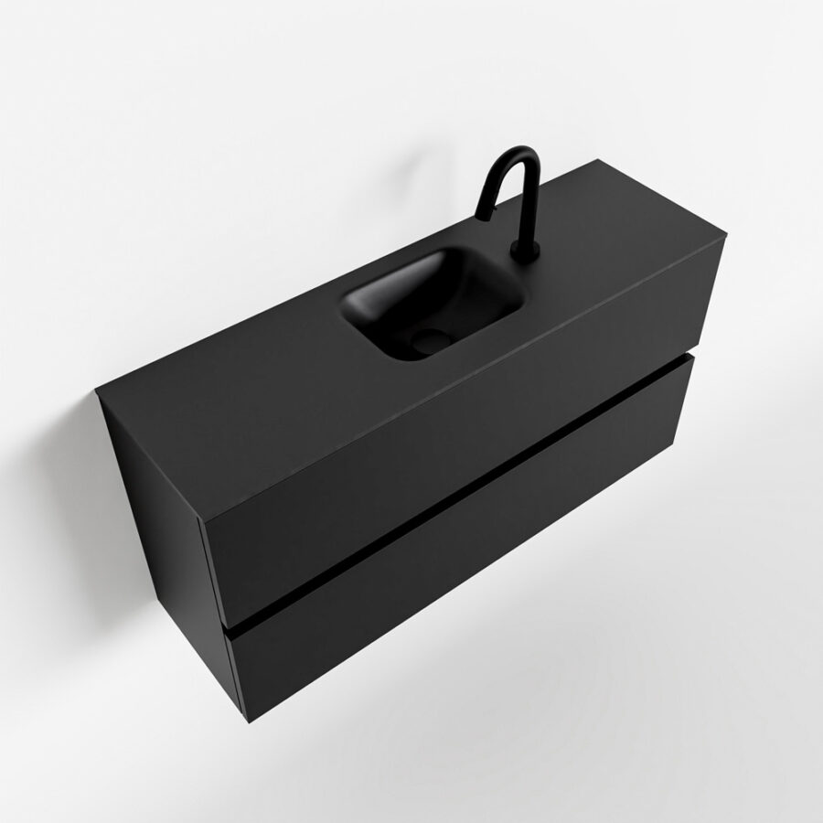 MONDIAZ ADA 100cm toiletmeubel urban. LEX wastafel urban positie midden. Met 1 kraangat - Afbeelding 4
