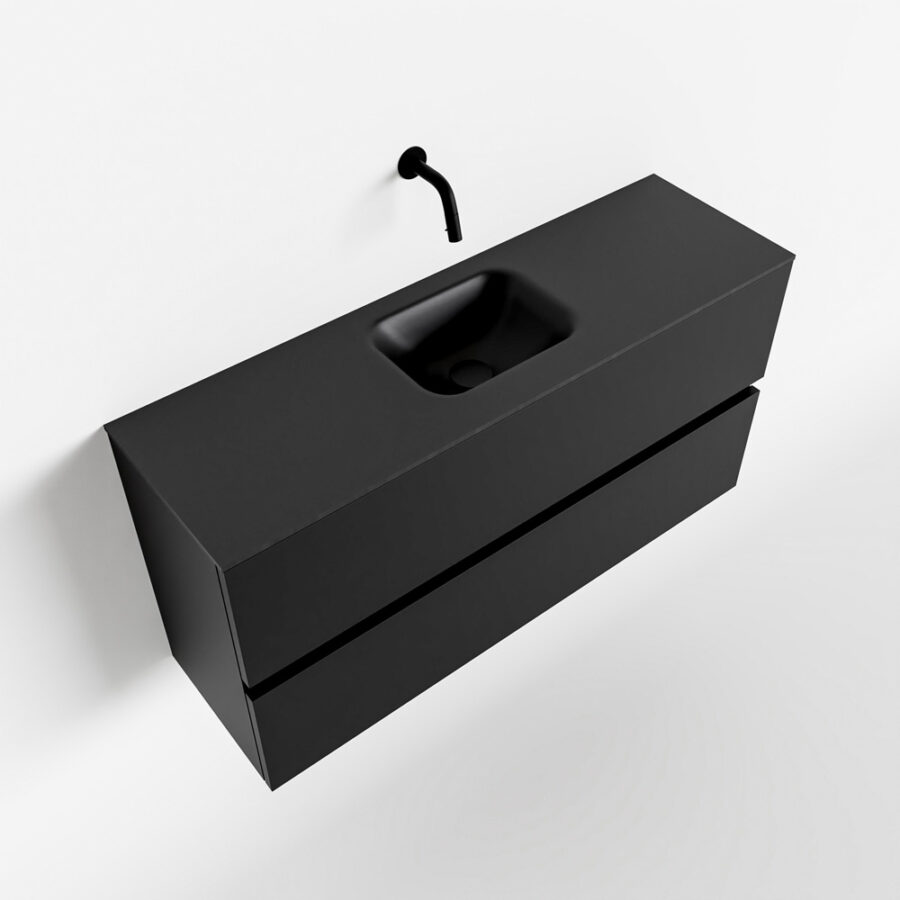 MONDIAZ ADA 100cm toiletmeubel urban. LEX wastafel urban positie midden. Zonder kraangat - Afbeelding 4