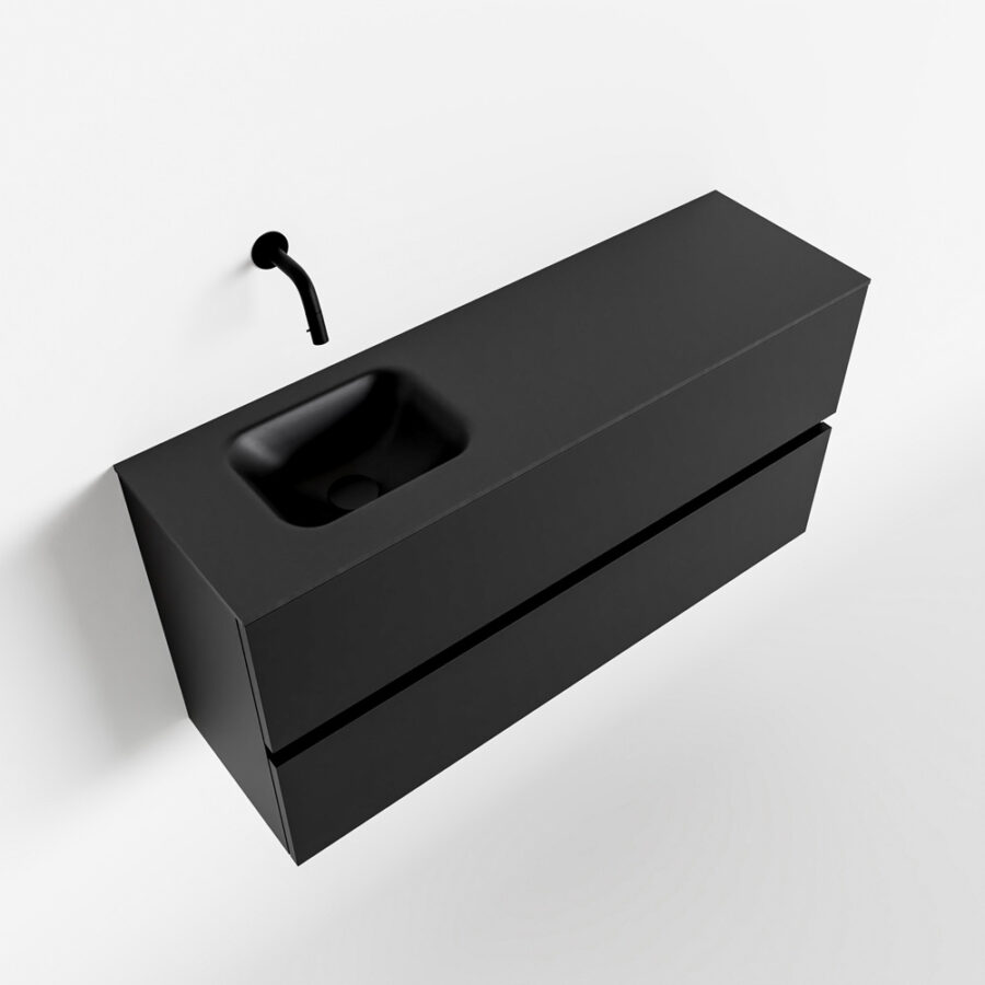 MONDIAZ ADA 100cm toiletmeubel urban. LEX wastafel urban positie links. Zonder kraangat - Afbeelding 4