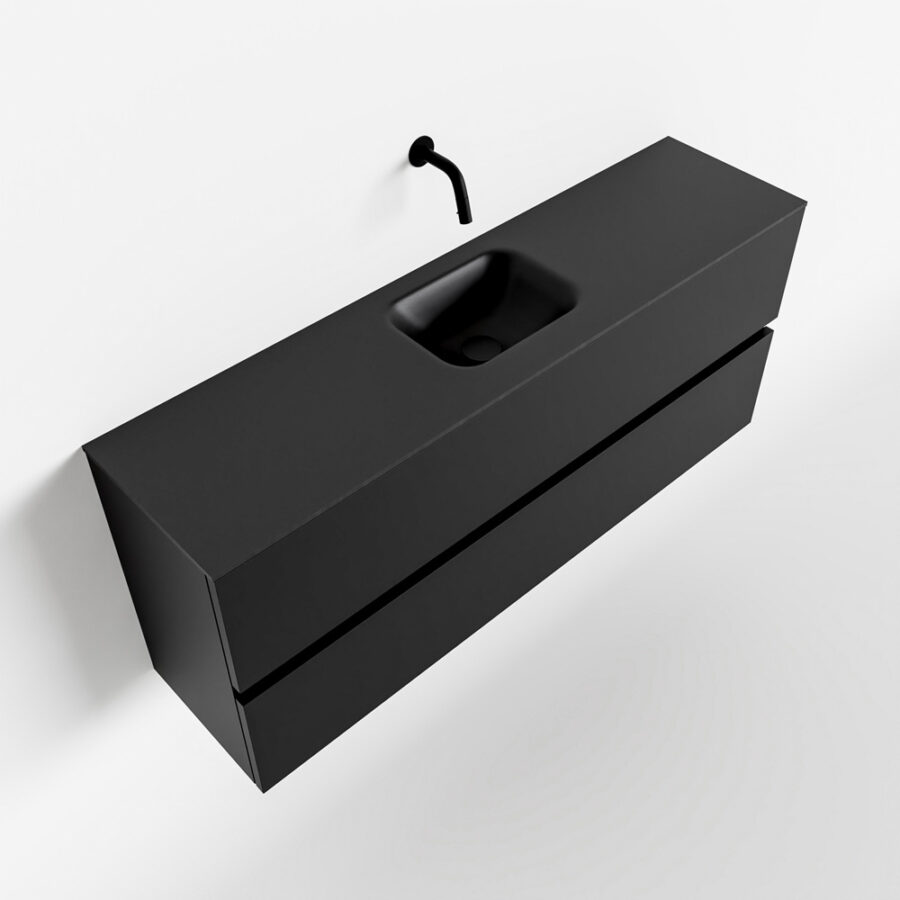 MONDIAZ ADA 120cm toiletmeubel urban. LEX wastafel urban positie midden. Zonder kraangat - Afbeelding 4