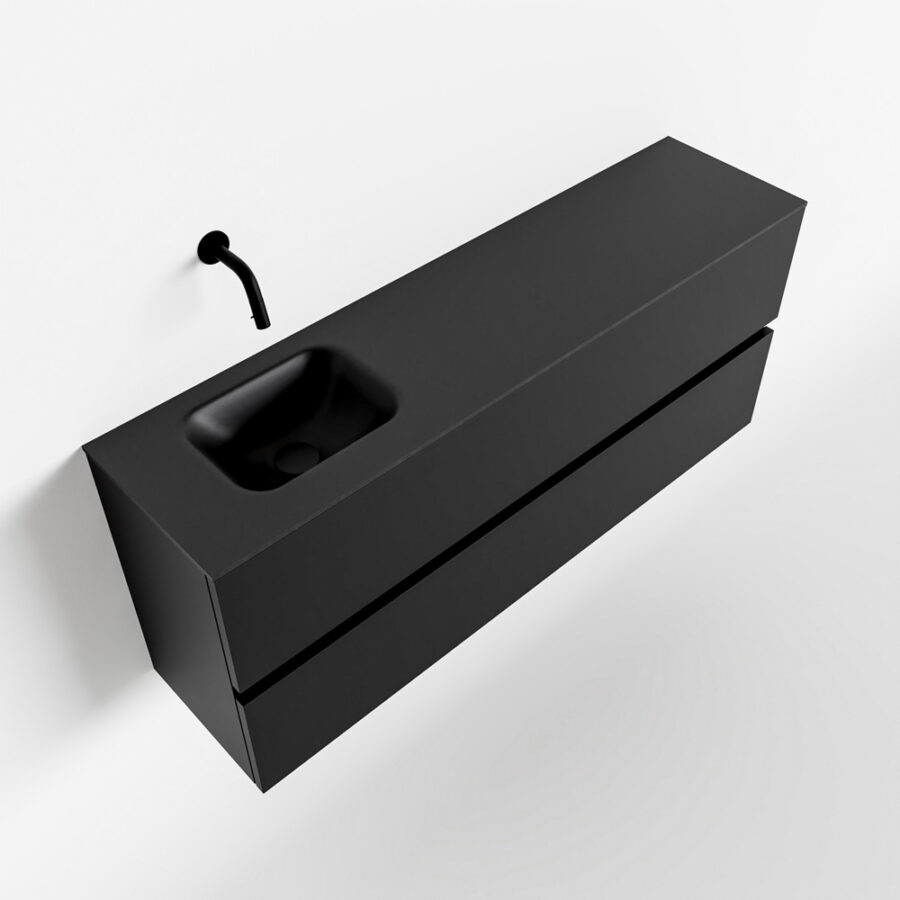 MONDIAZ ADA 120cm toiletmeubel urban. LEX wastafel urban positie links. Zonder kraangat - Afbeelding 4