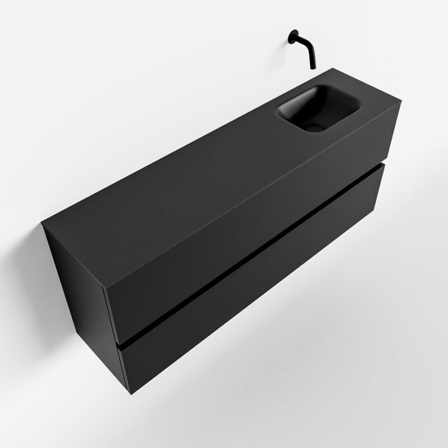 MONDIAZ ADA 120cm toiletmeubel urban. LEX wastafel urban positie rechts. Zonder kraangat - Afbeelding 4