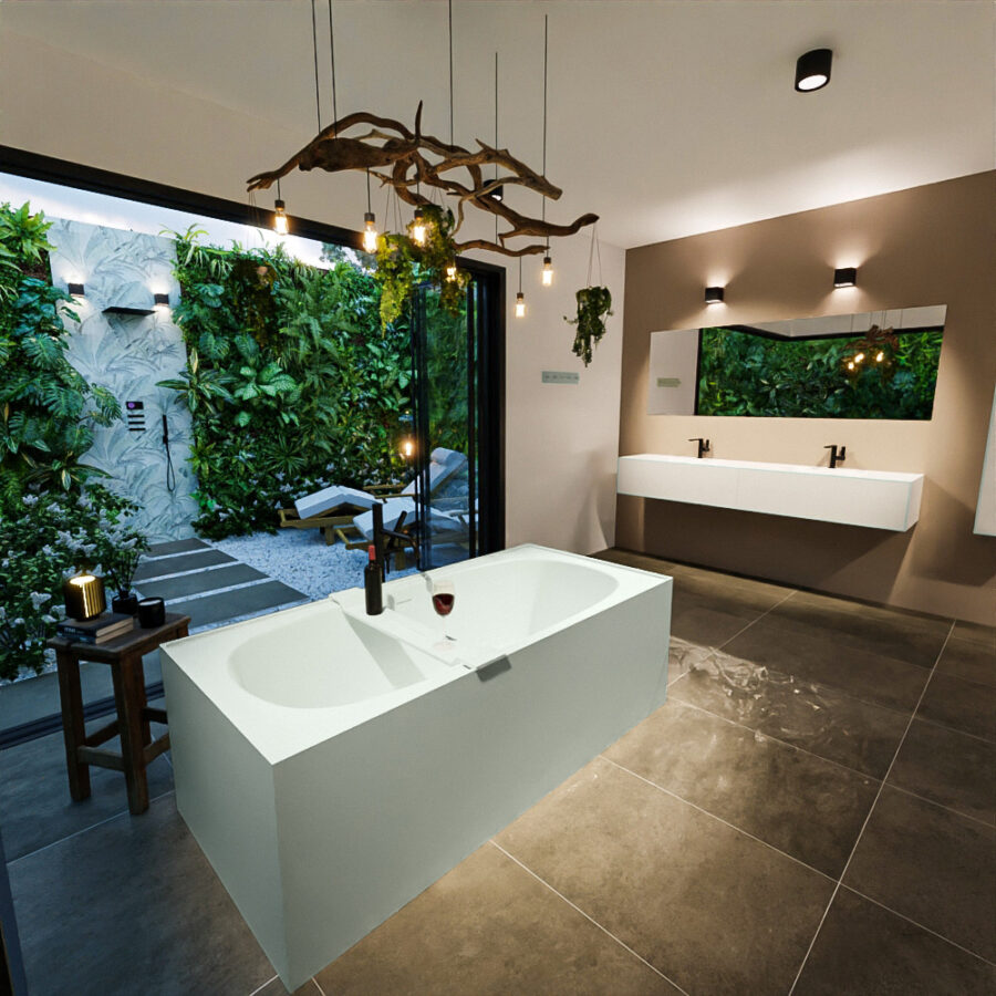 MONDIAZ FREEZE vrijstaand bad 180x85cm kleur Greey / Greey - Afbeelding 4