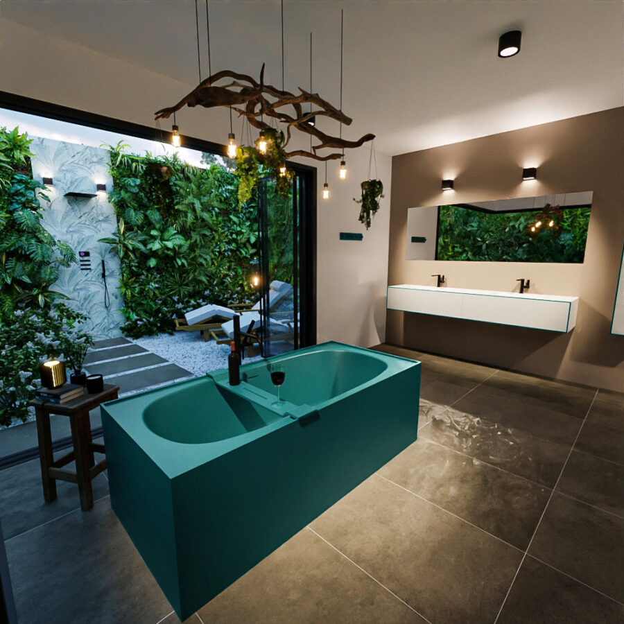 MONDIAZ FREEZE vrijstaand bad 180x85cm kleur Smag / Smag - Afbeelding 4