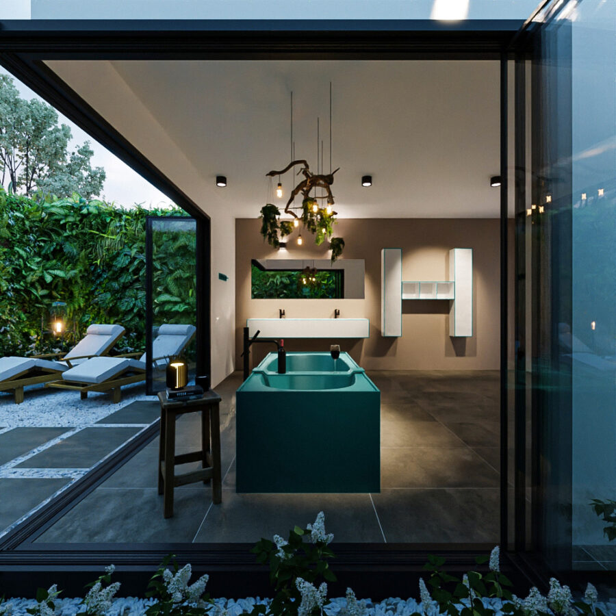 MONDIAZ FREEZE vrijstaand bad 180x85cm kleur Smag / Smag - Afbeelding 2