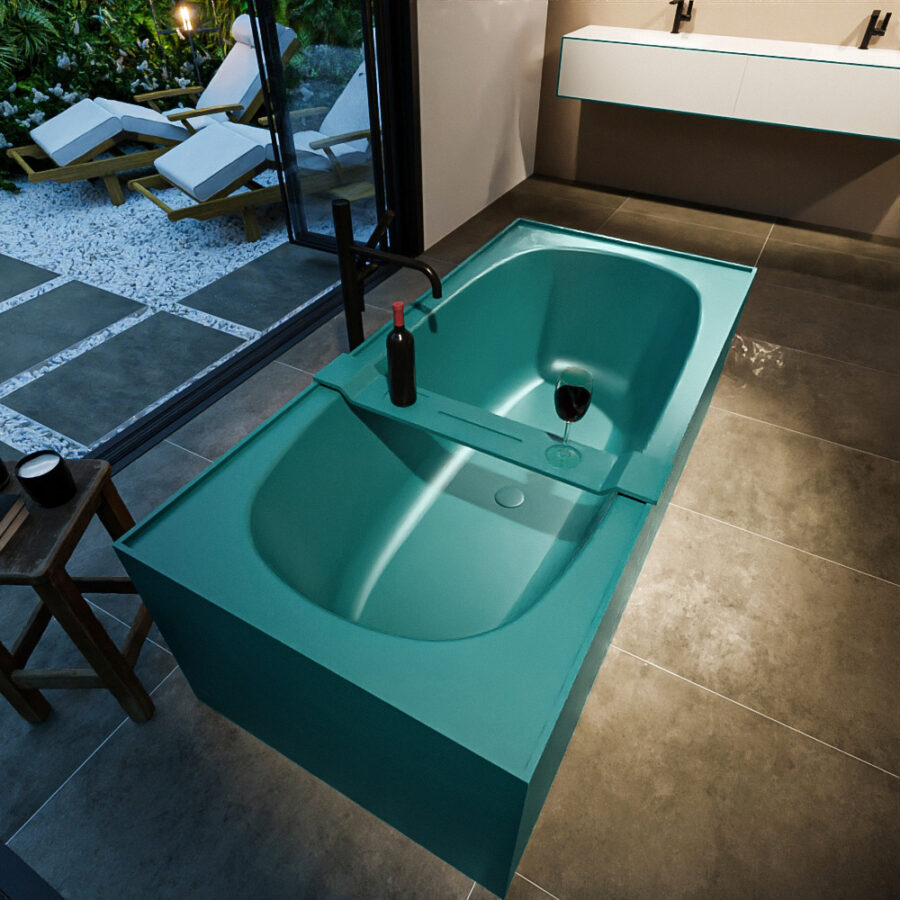 MONDIAZ FREEZE vrijstaand bad 180x85cm kleur Smag / Smag - Afbeelding 5