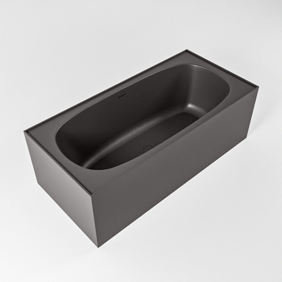 MONDIAZ FREEZE vrijstaand bad 180x85cm kleur Dark Grey / Dark Grey - Afbeelding 6