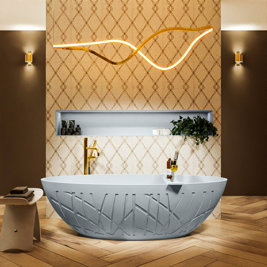 MONDIAZ HOLM vrijstaand bad 180x85cm kleur Clay / Clay - Afbeelding 4