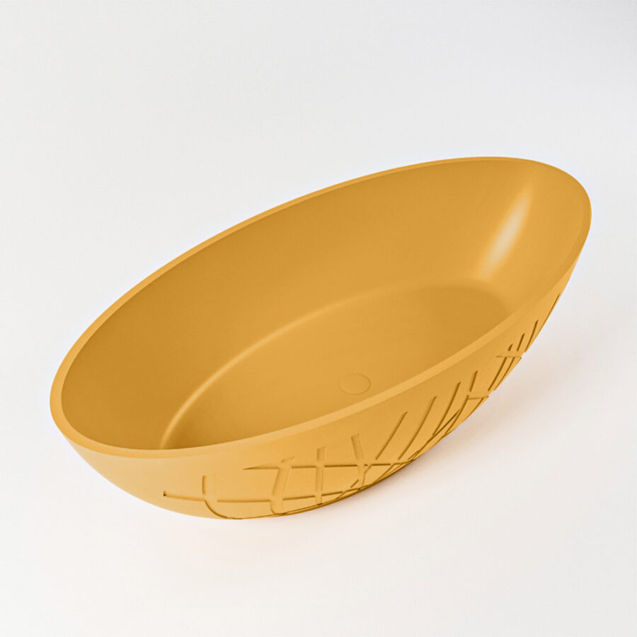 MONDIAZ HOLM vrijstaand bad 180x85cm kleur Ocher / Ocher - Afbeelding 5