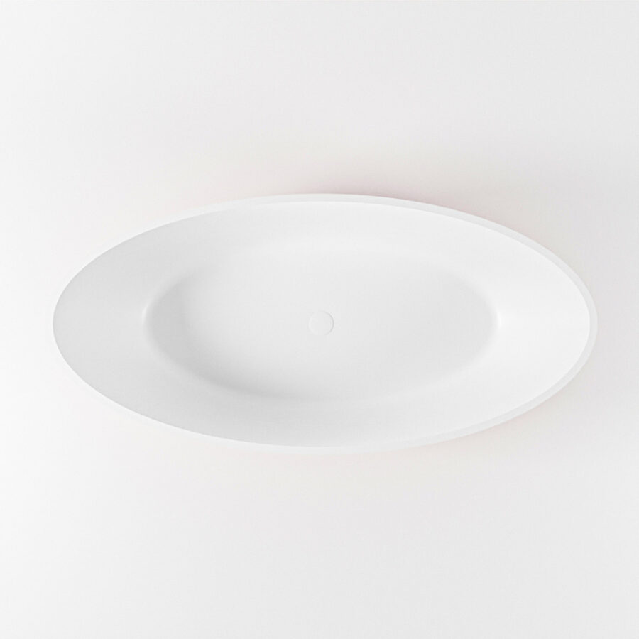 MONDIAZ HOLM vrijstaand bad 180x85cm kleur Fire / Talc - Afbeelding 8