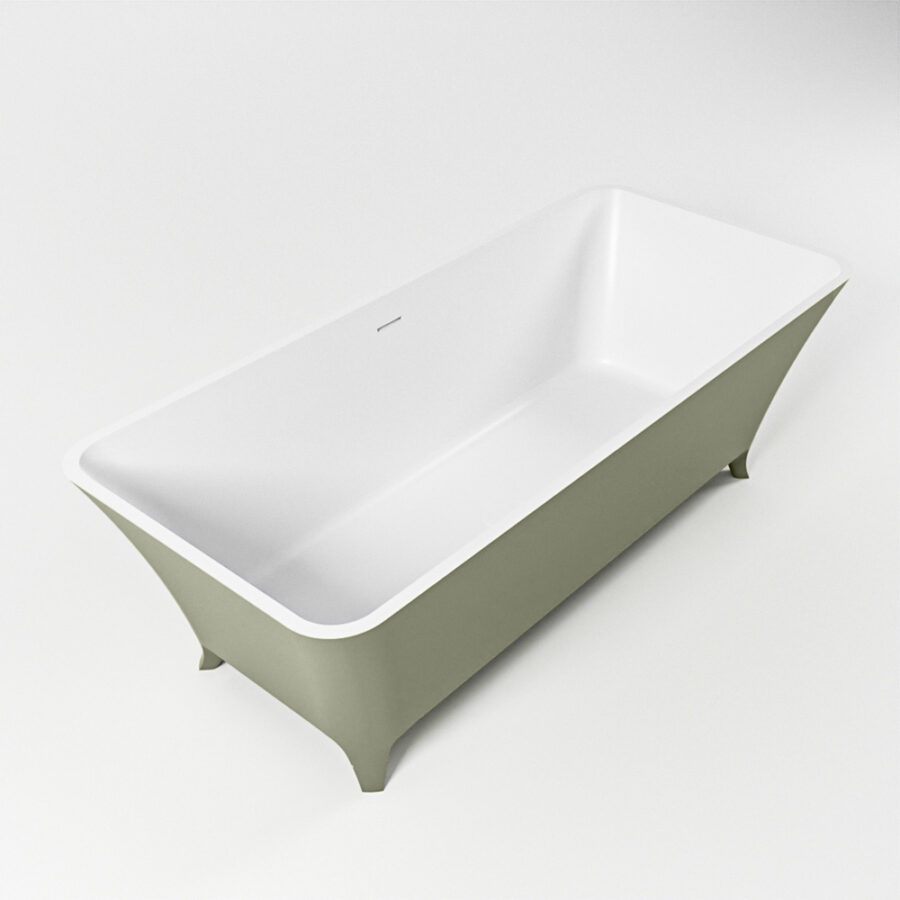 MONDIAZ LUNDY vrijstaand bad 170x75cm kleur Army / Talc - Afbeelding 6