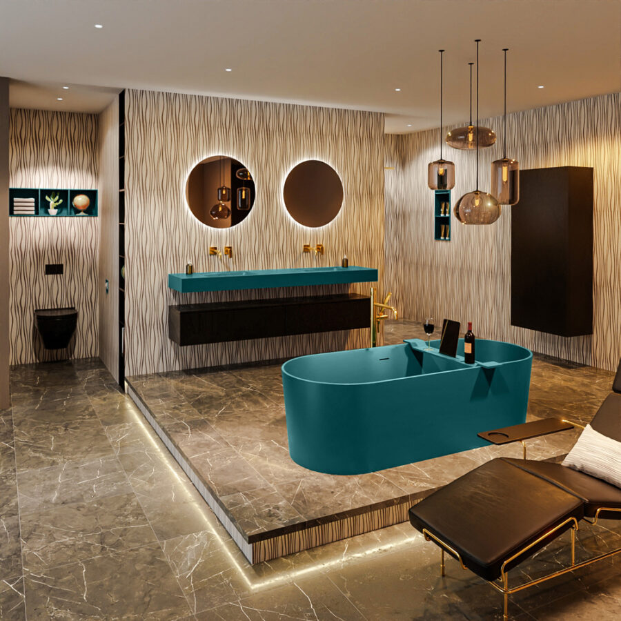 MONDIAZ NOBLE vrijstaand bad 180x75cm kleur Smag / Smag - Afbeelding 3