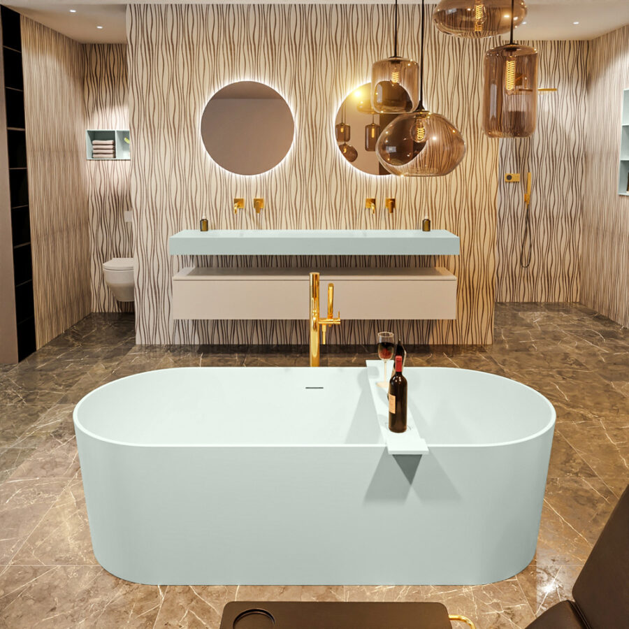 MONDIAZ NOBLE vrijstaand bad 180x75cm kleur Greey / Greey - Afbeelding 4