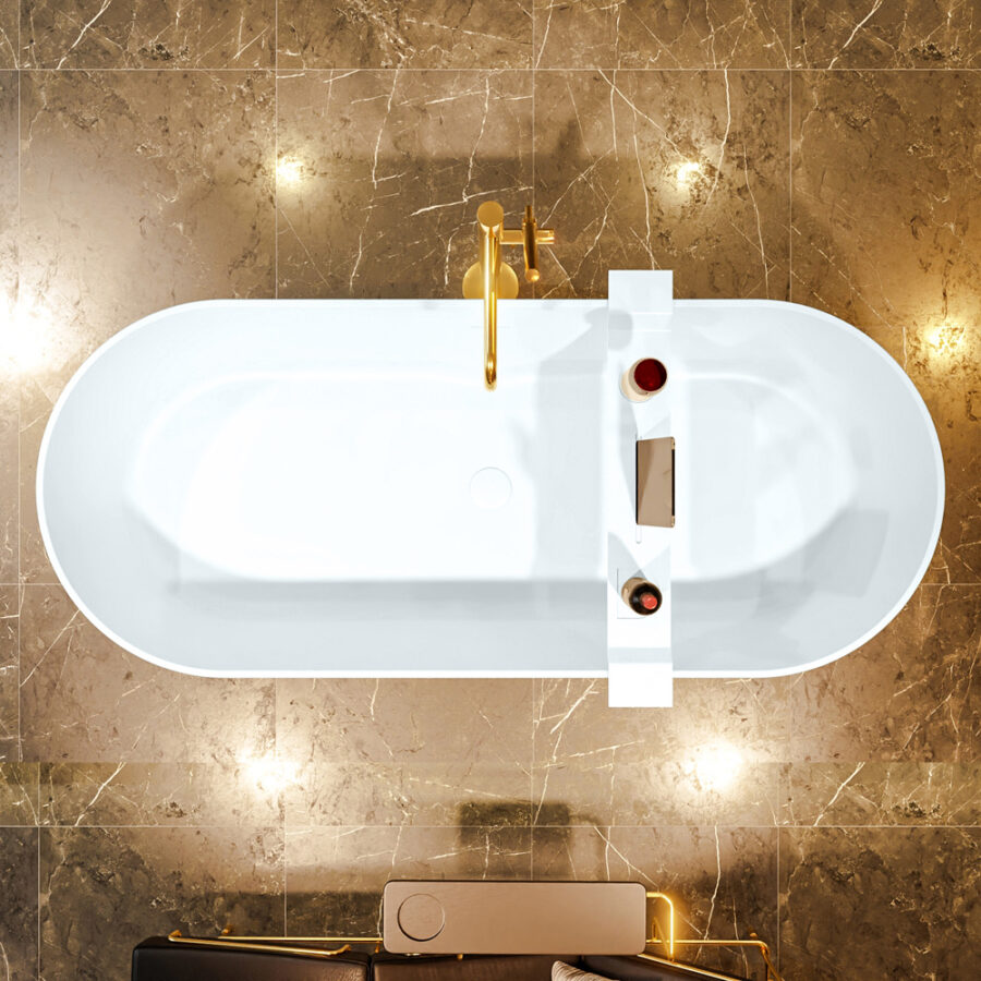MONDIAZ NOBLE vrijstaand bad 180x75cm kleur Clay / Clay - Afbeelding 2