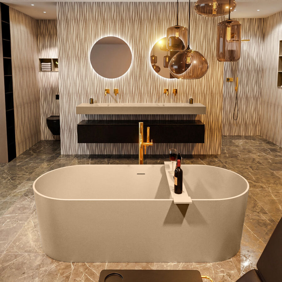 MONDIAZ NOBLE vrijstaand bad 180x75cm kleur Oro / Oro - Afbeelding 4