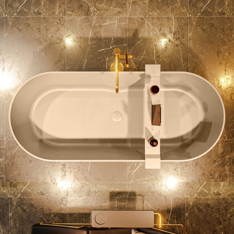 MONDIAZ NOBLE vrijstaand bad 180x75cm kleur Oro / Oro - Afbeelding 2