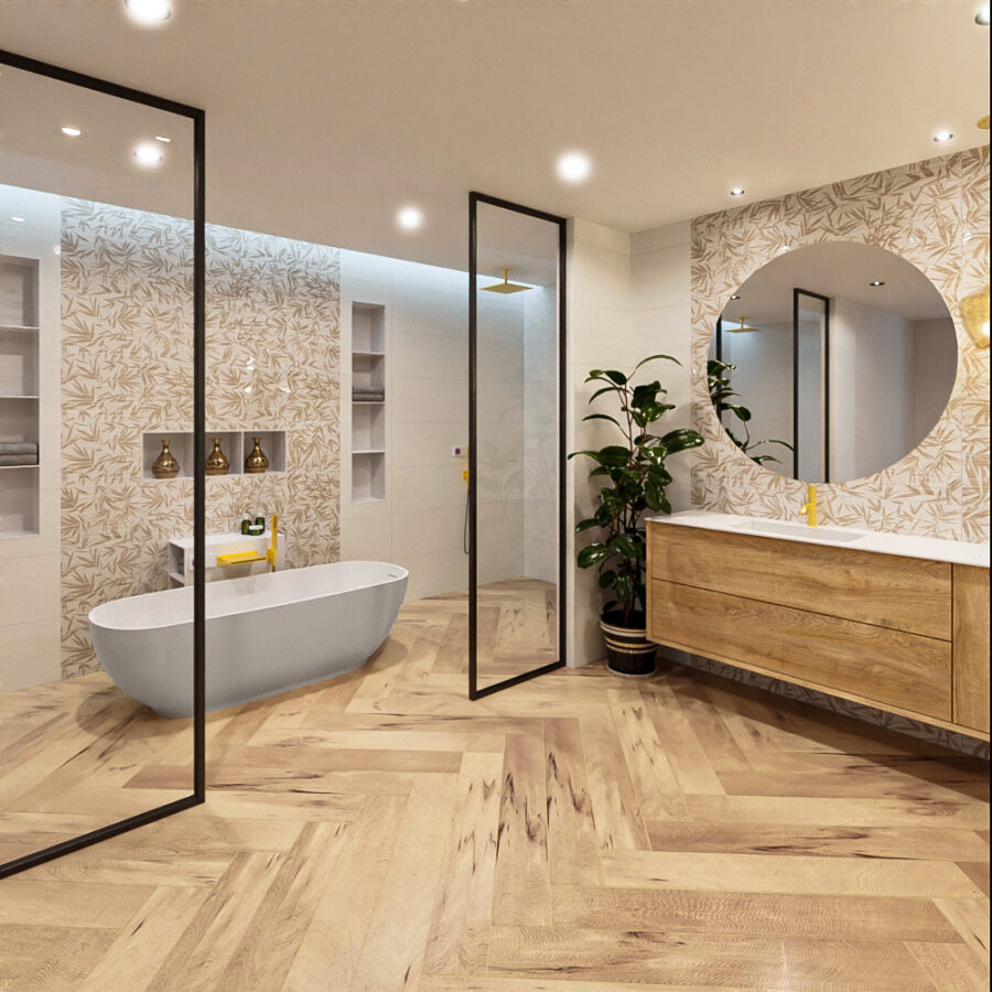MONDIAZ ROCK vrijstaand bad 170x70cm kleur Linen / Talc - Afbeelding 3
