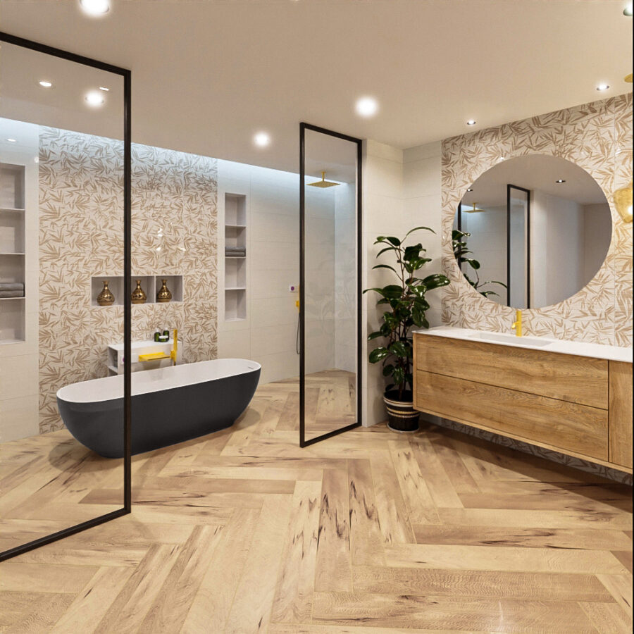 MONDIAZ ROCK vrijstaand bad 170x70cm kleur Dark Grey / Talc - Afbeelding 3